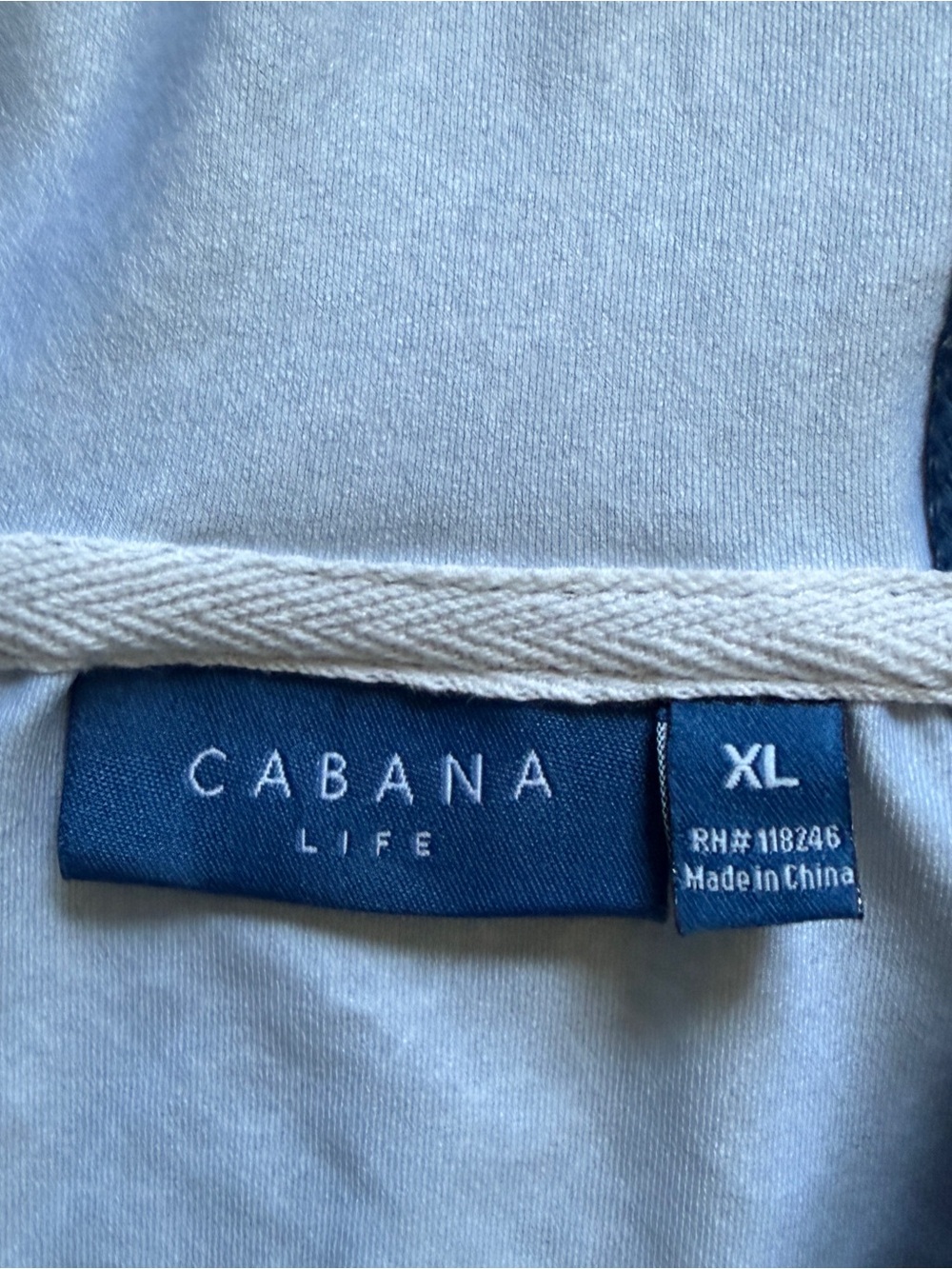 Cabana Life Preppy Geo Hooded Cover-Up Dress Blue XL NWOT - Picture 3 of 7